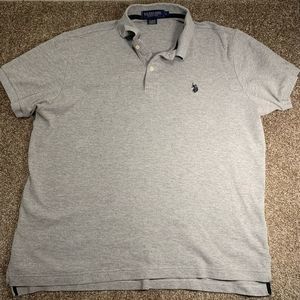 US Polo Assn. Luxury Feel Grey Polo Men’s Large